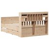 vidaXL Lit biblioth&egrave;que sans matelas 140x200 cm bois massif de pin