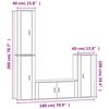 vidaXL Ensemble de meubles TV 4 pcs Ch&ecirc;ne fum&eacute; Bois d'ing&eacute;nierie