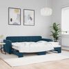 vidaXL Lit de jour avec gigogne sans matelas bleu 80x200 cm