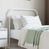 vidaXL T&ecirc;te de lit m&eacute;tal blanc 80 cm