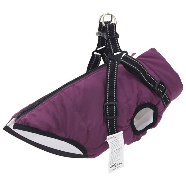 vidaXL Manteau pour chiens avec harnais imperm&eacute;able r&eacute;fl&eacute;chissant L36