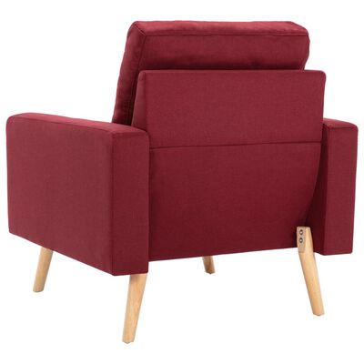 vidaXL Ensemble de canapés 2 pcs Tissu Rouge bordeaux