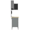 vidaXL Ensemble de placards de travail avec tiroir 12 pcs Noir et gris