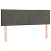 vidaXL Sommier &agrave; lattes de lit et matelas Gris fonc&eacute; 140x200cm Velours