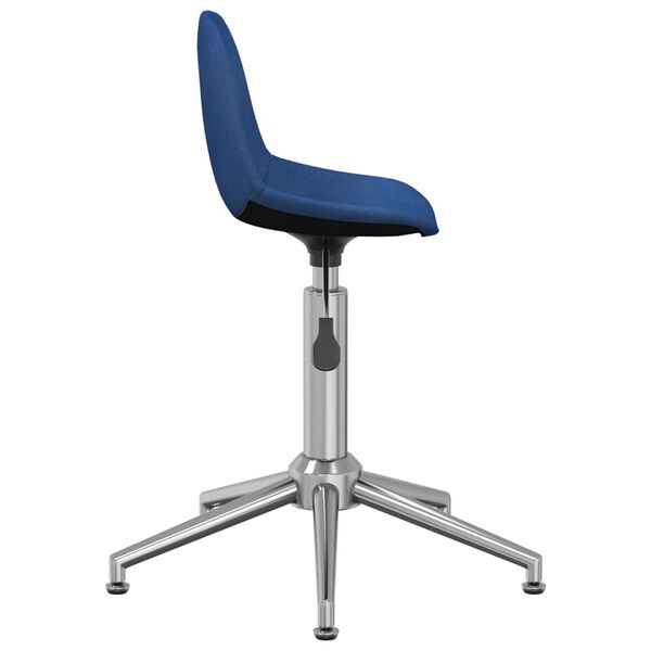 vidaXL Chaises pivotantes &agrave; manger lot de 4 bleu tissu