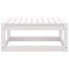 vidaXL Repose-pieds de jardin avec coussins lot de 2 Blanc Bois de pin