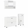 vidaXL Ensemble de mobilier de salle de bain 3 pcs Blanc brillant