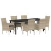 vidaXL Ensemble de salle &agrave; manger pour jardin 7 pcs Gris clair