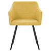 vidaXL Chaises &agrave; manger lot de 6 jaune tissu
