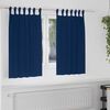 vidaXL Rideaux occultants avec anneaux 2 pcs Bleu fonc&eacute; 140 x 140 cm