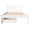 vidaXL Cadre de lit sans matelas blanc 100x200 cm bois de pin massif