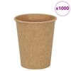 vidaXL Tasses à café en papier 1000 pcs 8oz 200ml marron