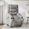 vidaXL Fauteuil de massage inclinable gris nuage tissu