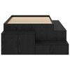 vidaXL Cadre de lit avec rangement Ch&ecirc;ne noir 234 x 103 x 53.5 cm