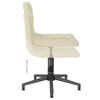 vidaXL Chaises pivotantes &agrave; manger lot de 4 cr&egrave;me velours