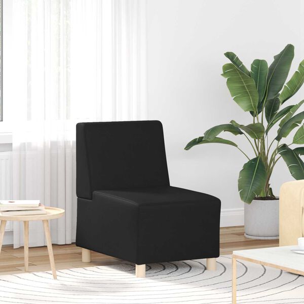 vidaXL | Unit&eacute; de Sofa Modulaire Sans Accoudoirs | Noir 55 x 74 x 82 cm