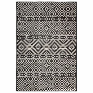 vidaXL Tapis &agrave; tissage plat d'ext&eacute;rieur 200x280 cm Rayures noires