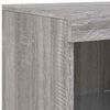 vidaXL Buffets avec lumi&egrave;res LED 3 pcs sonoma gris bois d'ing&eacute;nierie