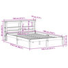 vidaXL Cadre de lit et t&ecirc;te de lit sans matelas cire marron 140x190 cm