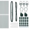 vidaXL Poteau de cl&ocirc;ture. 7 pcs Vert Acier