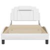 vidaXL Cadre de lit Viana avec LED sans matelas blanc 100x203 cm