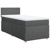 vidaXL Sommier &agrave; lattes de lit avec matelas Gris fonc&eacute; 90x200 cm Tissu