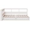 vidaXL Lit biblioth&egrave;que sans matelas blanc 120x200 cm bois pin massif