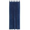 vidaXL Rideaux occultants 2 pcs Bleu fonc&eacute; 140 x 225 cm Velours