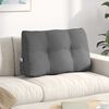 vidaXL Coussin de Dos Gris fonc&eacute; 80 x 24 x 50 cm tissu