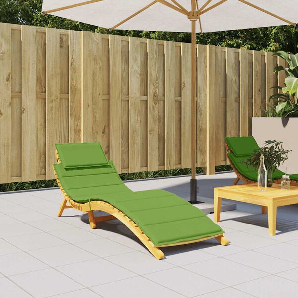 vidaXL Coussin de chaise longue vert m&eacute;lang&eacute; 186x58x4 cm tissu