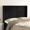 vidaXL Tête de lit avec oreilles Noir 147x16x118/128 cm Velours