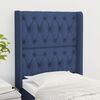 vidaXL T&ecirc;te de lit avec oreilles Bleu 83x16x118/128 cm Tissu
