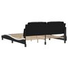 vidaXL Cadre de lit Viana avec LED sans matelas noir et blanc 180x200 cm