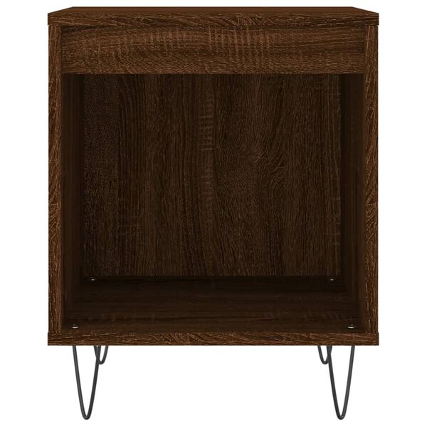 vidaXL Table de chevet ch&ecirc;ne marron 40x35x50 cm bois d&rsquo;ing&eacute;nierie