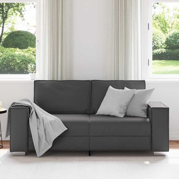 vidaXL Canap&eacute; 140cm Gris tissu