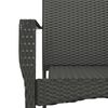 vidaXL Ensemble &agrave; manger de jardin coussins 5pcs Noir R&eacute;sine tress&eacute;e