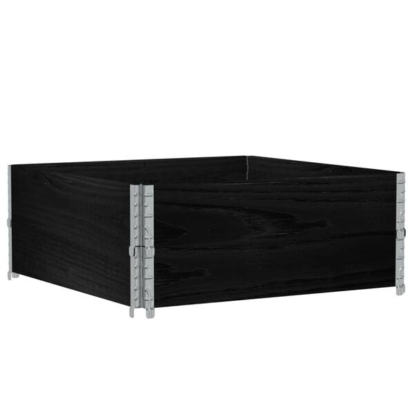vidaXL Jardini&egrave;re noir 100x100 cm bois massif de pin