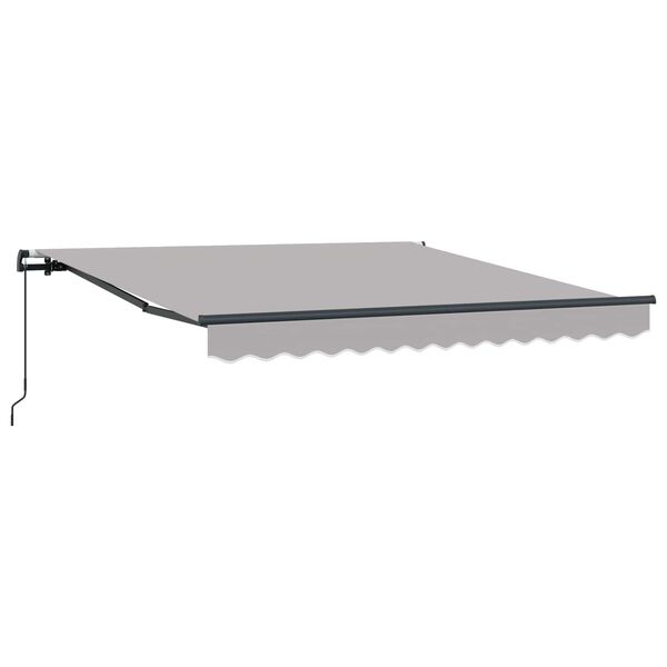 vidaXL Auvent R&eacute;tractable Gris clair 350 x 250 cm Polyester et Acier
