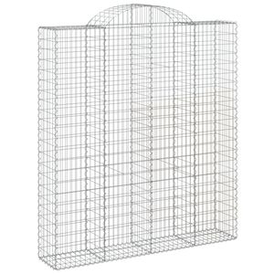 vidaXL Panier de gabions arqu&eacute; 200x50x220/240 cm Fer galvanis&eacute;