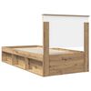 vidaXL Cadre de lit Ch&ecirc;ne artisan 90 x 190 cm Bois de pin massif