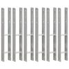 vidaXL Piquets de cl&ocirc;ture 6 pcs Argent&eacute; 8x6x60 cm Acier galvanis&eacute;