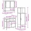vidaXL Ensemble de mobilier de salle de bain avec &eacute;tag&egrave;re 3 pcs Marron