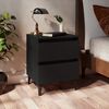 vidaXL Table de chevet noir 40x35x50 cm bois d'ing&eacute;nierie