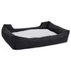 vidaXL Lit pour chiens Noir et blanc 85,5x70x23 cm Aspect lin Polaire