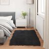vidaXL Tapis en fausse Tafalla Noir 60 x 110 cm Polyester