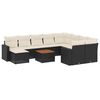 vidaXL Salon de jardin 11 pcs avec coussins noir r&eacute;sine tress&eacute;e