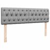 VidaXL Cadre de lit ottoman et matelas gris clair 140x200 cm tissu