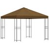 vidaXL Pavillon 3 x 3 m Taupe Polyester et Acier 190 gsm