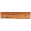 vidaXL &Eacute;tag&egrave;re murale rectangulaire massif acacia bordure assortie