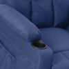 vidaXL Fauteuil de massage Bleu Tissu